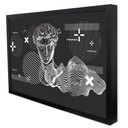 Ver imagem 2 de Quadro Decorativo Caixa Grego Geométrico Arte Tacolado Moldura Caixa Alta 4,5cm Madeira com Vidro 20