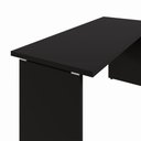Ver imagem 5 de Mesa Escrivaninha 150cm em L Tampo 30mm Pés Painel F5 Office Cor:Preto