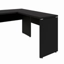 Ver imagem 6 de Mesa Escrivaninha 150cm em L Tampo 30mm Pés Painel F5 Office Cor:Preto