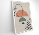 Ver imagem 3 de Quadro Abstrato Circulo e Pontos - 60x40 Cm - Tecido Canvas