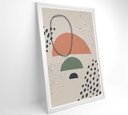 Ver imagem 2 de Quadro Abstrato Circulo e Pontos - 60x40 Cm - Tecido Canvas