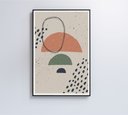 Ver imagem 6 de Quadro Abstrato Circulo e Pontos - 60x40 Cm - Tecido Canvas