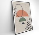 Ver imagem 4 de Quadro Abstrato Circulo e Pontos - 60x40 Cm - Tecido Canvas