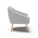 Ver imagem 6 de Kit 02 Poltronas Giovana Suede Cinza Natural