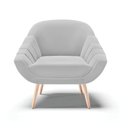 Ver imagem 7 de Kit 02 Poltronas Giovana Suede Cinza Natural