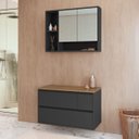 Ver imagem 5 de Conjunto para Banheiro 80cm com Gabinete Suspenso e Espelheira Belarus Art In Móveis