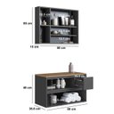 Ver imagem 4 de Conjunto para Banheiro 80cm com Gabinete Suspenso e Espelheira Belarus Art In Móveis