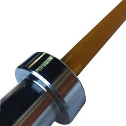 Barra Reta Olímpica de 1,80m Maciça Cromada Amarela de alta qualidade Biceps - WCT Fitness - 2 Barra Reta Olímpica de 1,80m Maciça Cromada Amarela de alta qualidade Biceps - WCT Fitness - 2