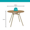 Ver imagem 4 de Conjunto de Sala de Jantar 4 Cadeiras Andorra Carraro Noce Dourado