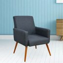 Ver imagem 3 de Kit 2 Poltronas Decorativas para Maria Linho Chumbo - Lyam Decor