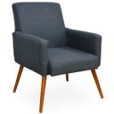 Ver imagem 2 de Kit 2 Poltronas Decorativas para Maria Linho Chumbo - Lyam Decor