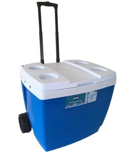Caixa Termica 42 litros com Roda Azul MOR