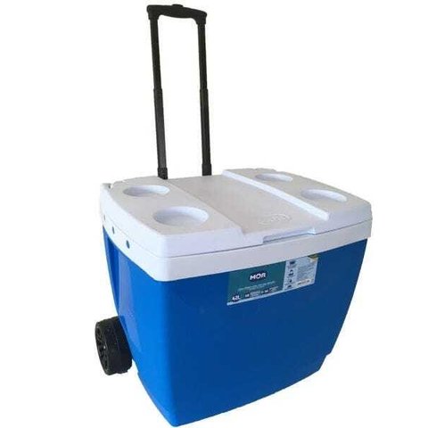 Caixa Termica 42 litros com Roda Azul MOR