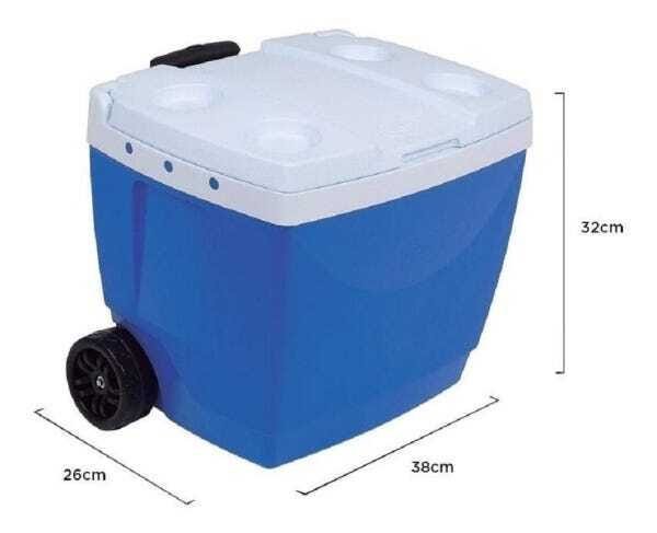 Caixa Termica 42 litros com Roda Azul MOR - 6