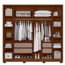 Ver imagem 2 de Guarda Roupa Casal Deville 06 Portas com Espelho Nogueira Capuccino - Móveis Albatroz