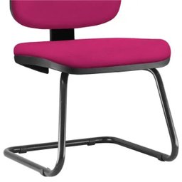Cadeira de Escritório Job Fixa Suede Pink - Lyam Decor - 3