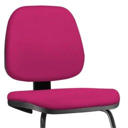 Cadeira de Escritório Job Fixa Suede Pink - Lyam Decor - 2