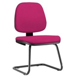 Cadeira de Escritório Job Fixa Suede Pink - Lyam Decor - 1