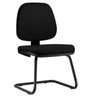 Kit 2 Cadeiras para Escritório Job L02 Fixa Crepe Preto - Lyam Decor - 2