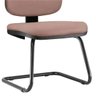 Cadeira de Escritório Job Fixa Suede Rosê - Lyam Decor - 3