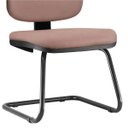 Ver imagem 4 de Kit 2 Cadeiras para Escritório Job Fixa Suede Rosê - Lyam Decor