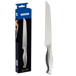 Faca de Serra Inox 33cm Grande Torta Pão Bolo Serrilhada Tramontina:prateado - 5