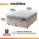 Ver imagem 3 de Cama Box Baú Casal Queen Colchão Espuma D33 Pillow Top Millenium Hellen