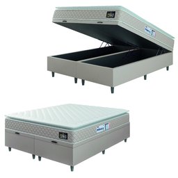 Cama Box Baú Casal Queen Colchão Espuma D33 Pillow Top Millenium Hellen - 3