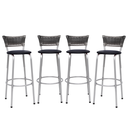 Ver imagem 1 de Kit 4 Banquetas Alta Vime Junco Degradê Sacada Àrea Gourmet Balcão Ilha Bancada bar piscina Cozinha