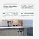 Ver imagem 5 de Kit 4 Banquetas Alta Vime Junco Degradê Sacada Àrea Gourmet Balcão Ilha Bancada bar piscina Cozinha