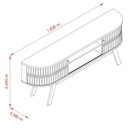 Ver imagem 2 de Rack Bancada Valencia para Tv 75 Polegadas Cor Calacata Off White - Madetec