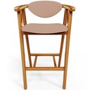 Ver imagem 3 de Banqueta Alta Para Cozinha Bancada Bar Sala de Jantar Fixa Cecília L02 Linho Rosê - Lyam Decor