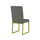 Ver imagem 4 de Kit 4 Cadeiras para Mesa de Jantar Base Industrial Dourado Balaqui Cinza