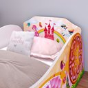 Ver imagem 4 de Mini Cama Infantil Menina Montessoriana Mdf Lateral Proteção Quarto Feminino Princesa Encantada -rpm
