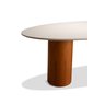 Mesa de Jantar Oval Sevilha 160cm X 90cm 4 Lugares Off White - 3