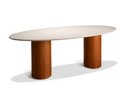 Ver imagem 2 de Mesa de Jantar Oval Sevilha 160cm X 90cm 4 Lugares Off White