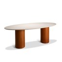 Ver imagem 2 de Mesa de Jantar Oval Sevilha 160cm X 90cm 4 Lugares Off White