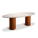 Ver imagem 4 de Mesa de Jantar Oval Sevilha 160cm X 90cm 4 Lugares Off White