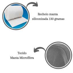 Edredom Solteiro Cobredon Com Sherpa Cobertor Fofinho Cinza - 3