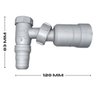 Adaptador Máquina Lavar Roupa 45º com Retenção 38mm e 40mm - 5