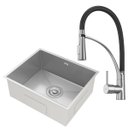 Ver imagem 1 de Kit Cuba Gourmet Lisboa Aço Inox 304 e Torneira Gourmet Florença Monocomando Goldenx