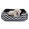 Cama de Cachorro Dupla Face Lola - G - Chevron Preto - 1