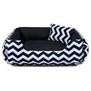 Ver imagem 2 de Cama de Cachorro Dupla Face Lola - G - Chevron Preto