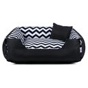 Ver imagem 3 de Cama de Cachorro Dupla Face Lola - G - Chevron Preto