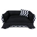 Ver imagem 4 de Cama de Cachorro Dupla Face Lola - G - Chevron Preto