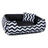 Cama de Cachorro Dupla Face Lola - G - Chevron Preto - 5