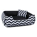 Ver imagem 5 de Cama de Cachorro Dupla Face Lola - G - Chevron Preto