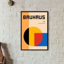 Ver imagem 1 de Quadro Colorido Bauhaus - Formas 33x24cm - com Vidro:madeira Branca