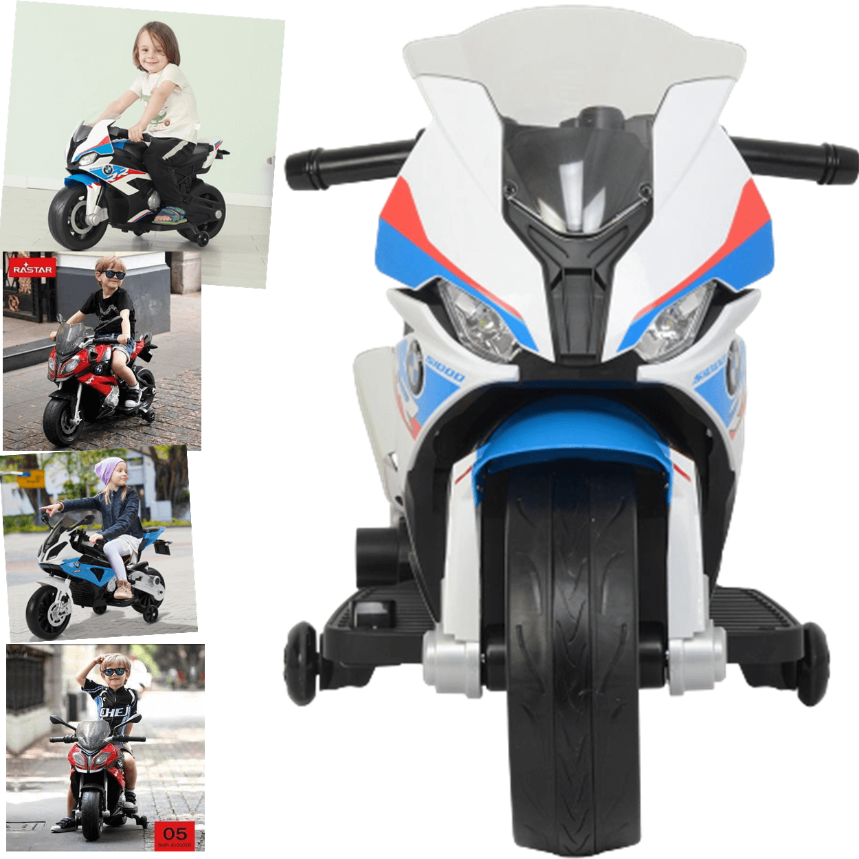 Moto Eletrica Infantil Biemme Sprint Turbo 12V Capacete Azul - Maçã Verde  Baby