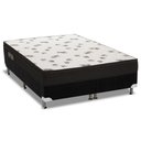 Ver imagem 1 de Cama Box Queen: Colchão Espuma Ortobom D45 Light + Base CRC Suede Black(158x198)